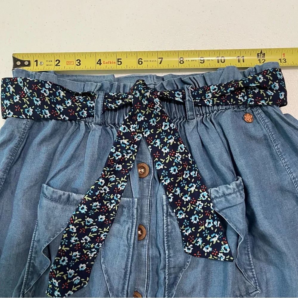 Matilda Jane Oceanside Chambray Blue Skirt NWT 14 Girl